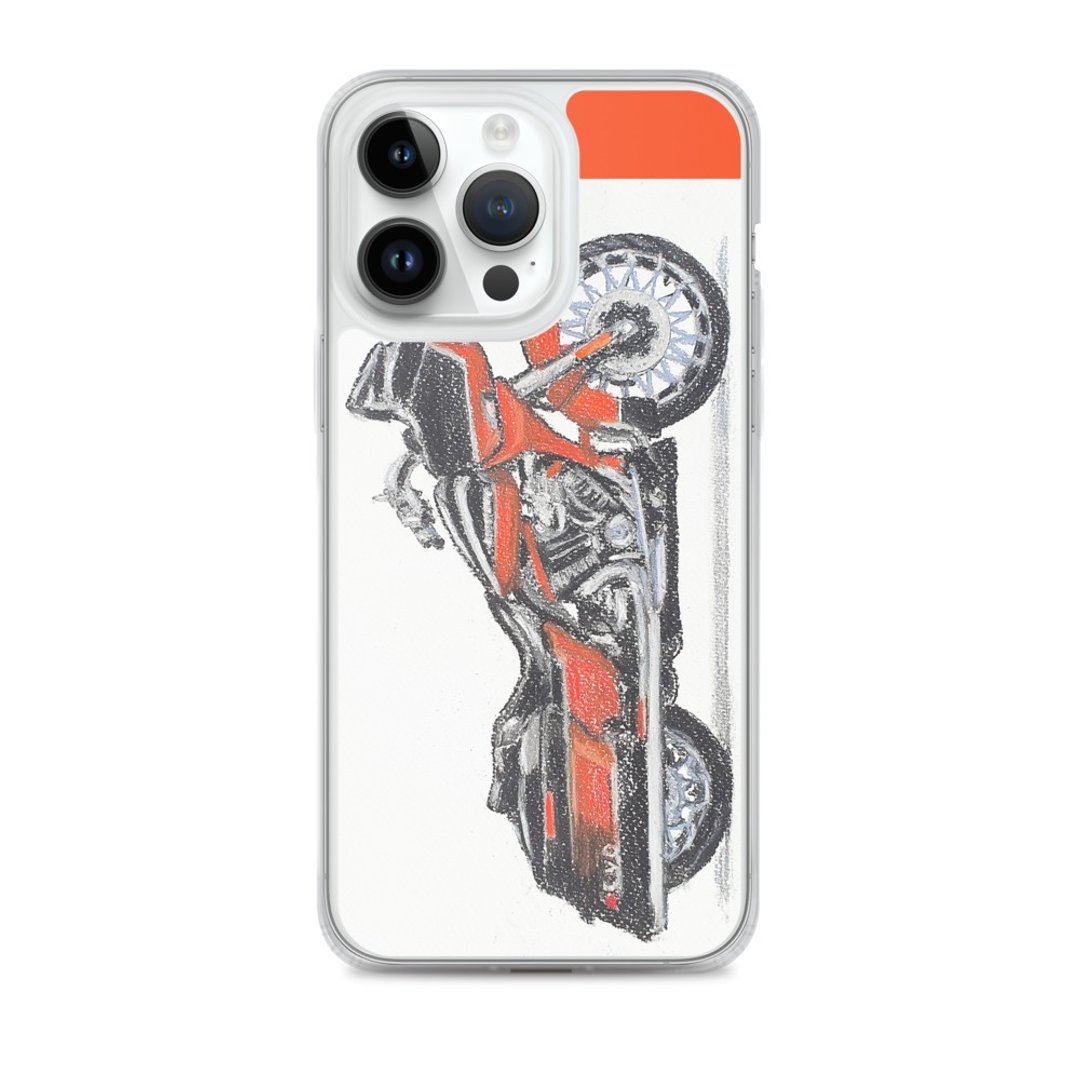 iPhone 透明保护壳原装电话摩托车哈雷戴维森摩托车品牌 - 手机壳/手机套 - 塑料 红色