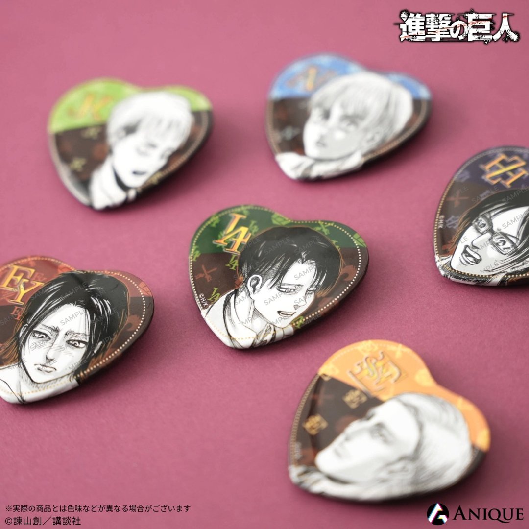 ANIQUE 情人节心型徽章 (随机) 单品 - 徽章/别针 - 其他金属 多色