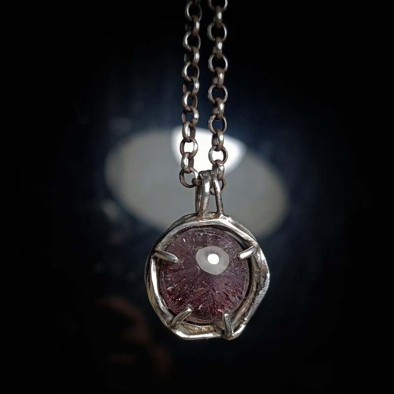 超七银吊墬/达碧兹 - 项链 - 宝石 红色