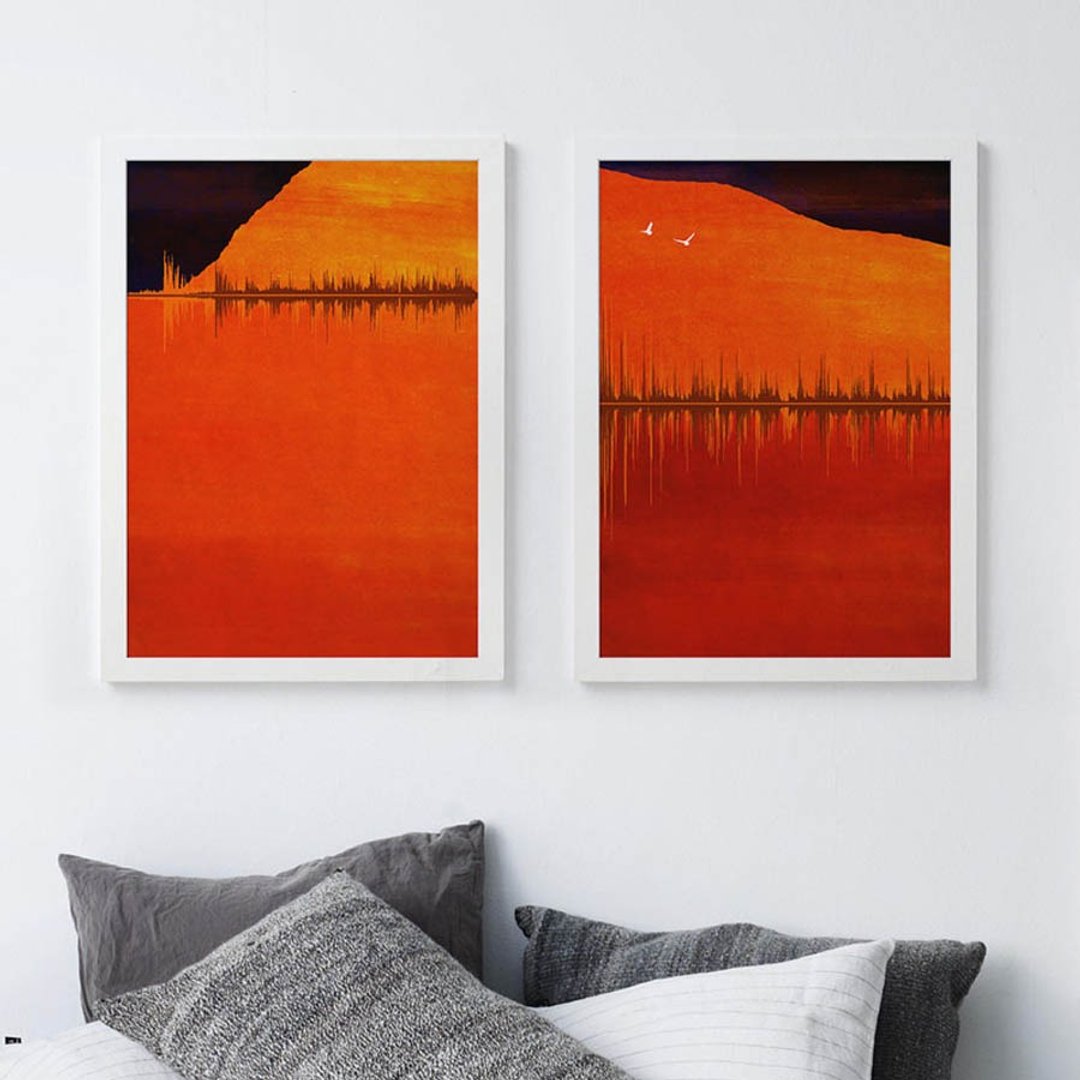 定制声波艺术装饰画 声音的风景 - 海报/装饰画/版画 - 纸 红色
