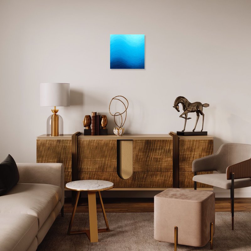 【抽象绘画】压克力画/日本插画/日本制/室内艺术/当代艺/大海 - 海报/装饰画/版画 - 压克力 蓝色