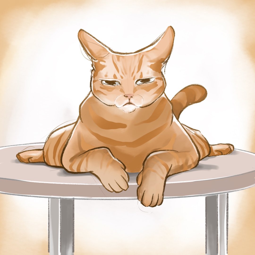 猫猫似颜绘-卡通风格 - 订制画像 - 浓缩/萃取物 橘色