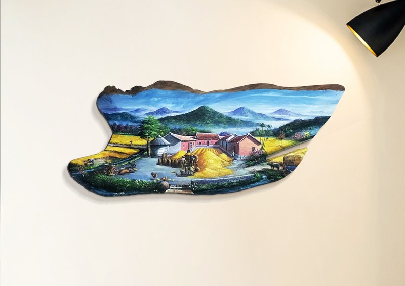 【订制】 风水挂画 开运 财富 丰收 开运风水画 开幕礼物 招财 - 墙贴/壁贴 - 木头 多色