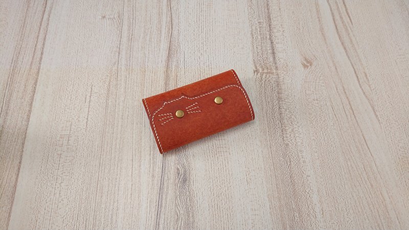 钥匙包 钥匙套 喵喵钥匙套 真皮全手缝 - 钥匙链/钥匙包 - 真皮 