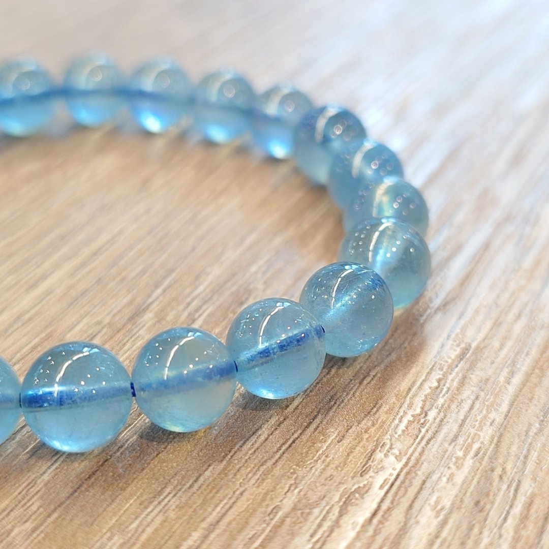 水晶手串 - 海蓝宝 (Aquamarine) - 手链/手环 - 水晶 蓝色