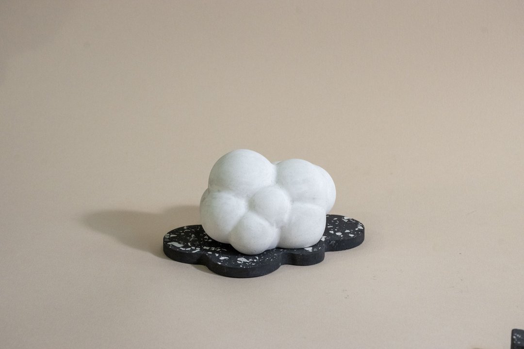 Cloud Decorate Cement craft - light cream - 摆饰 - 水泥 