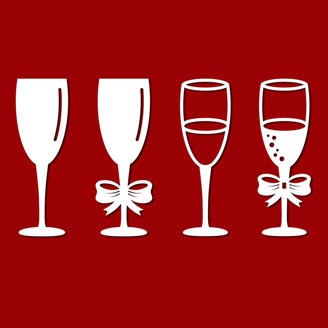 Champagne glass svg, champagne flute svg, wine glass svg, champagne glass png - 图文模板设计 - 其他材质 