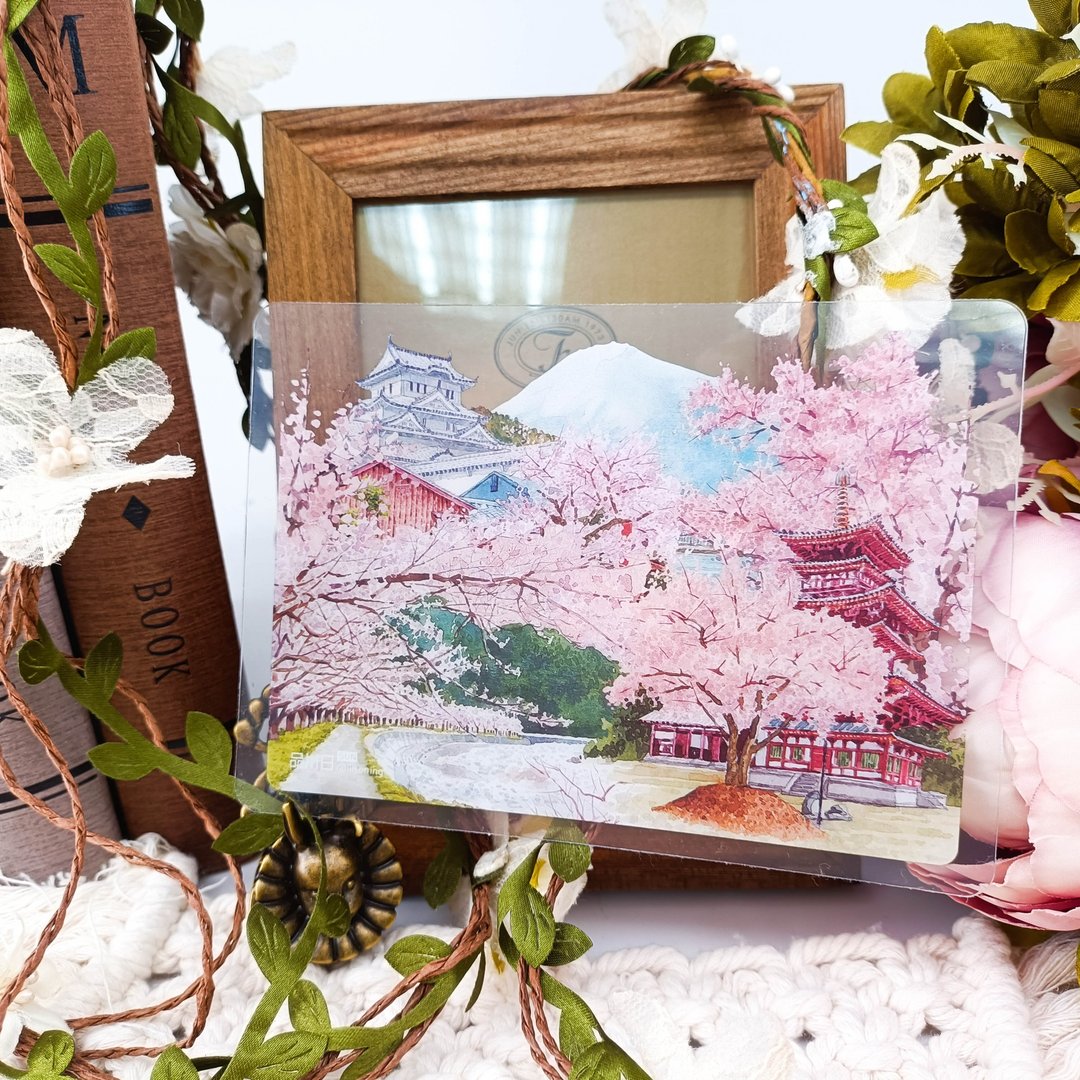 PS221_櫻花街景/ 晶透書寫墊 - 其他 - 塑料 多色