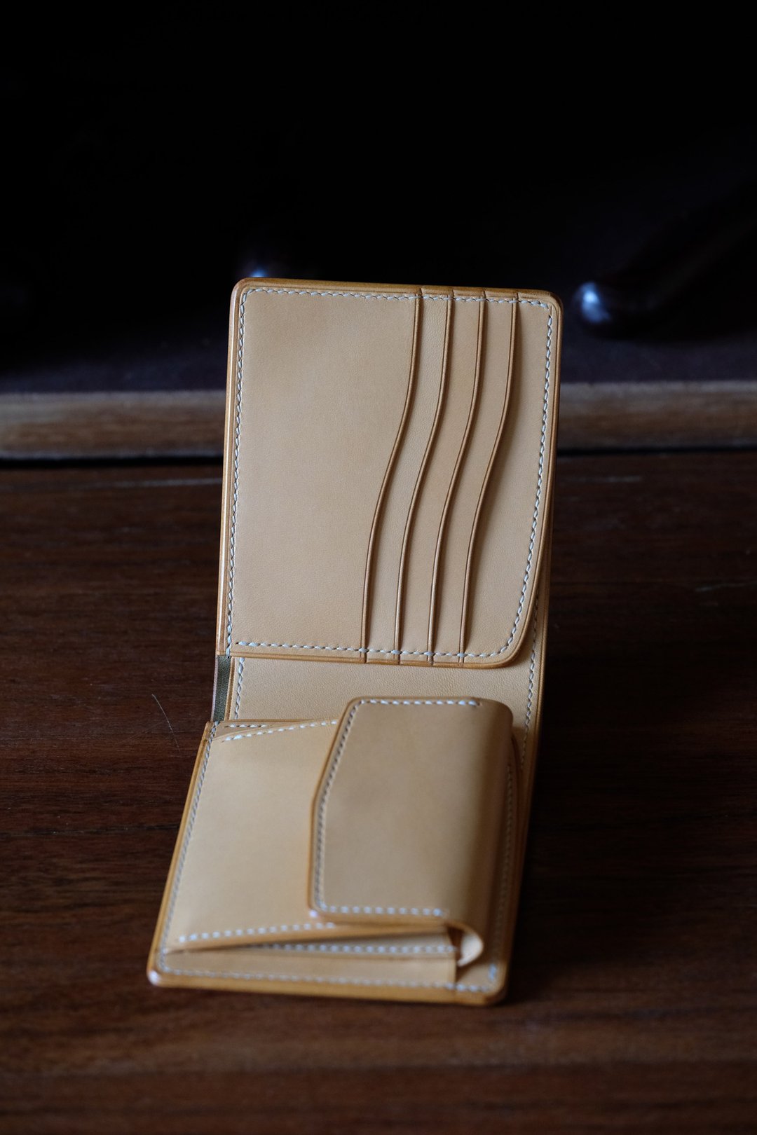 MILDY HANDS - SW02COIN 马臀皮短夹 Horween shell cordovan - 皮夹/钱包 - 真皮 绿色