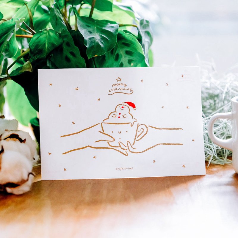 WHOSMiNG 圣诞卡片 - XMAS CAPPU - 卡片/明信片 - 纸 白色