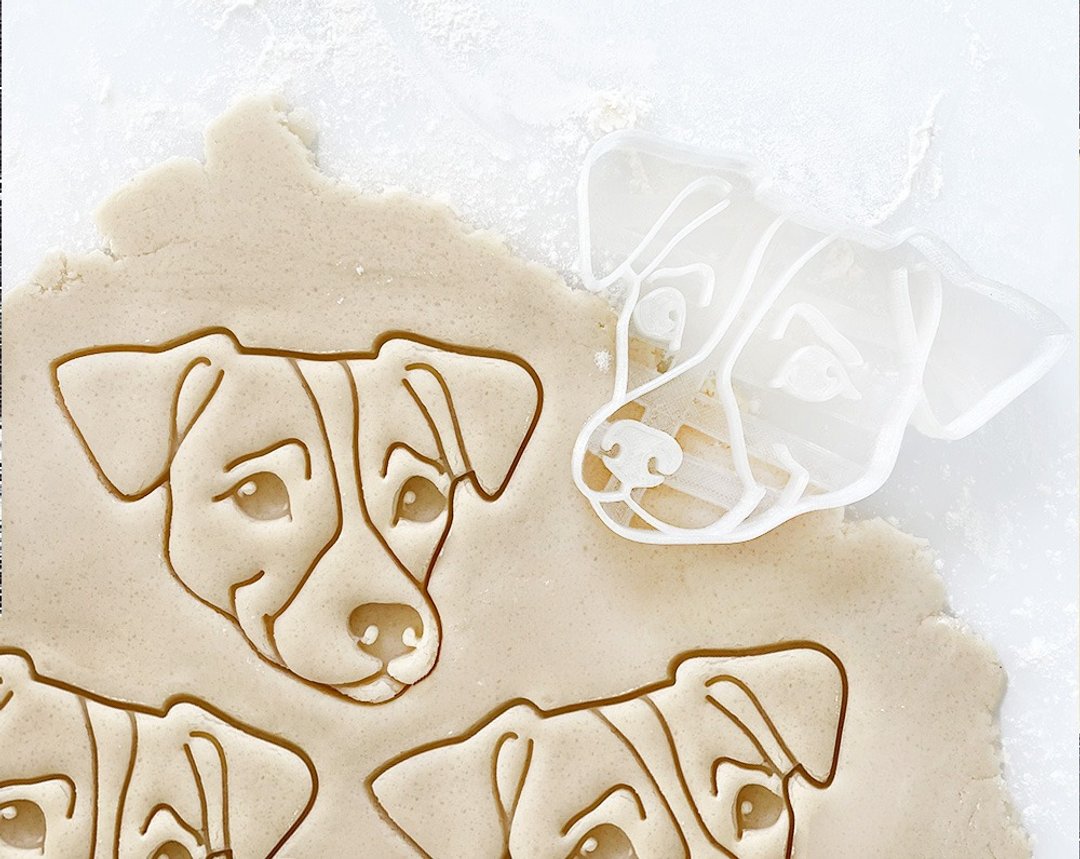 杰克罗素梗犬饼干压模，狗狗肖像压模，3D 打印 - 其他 - 塑料 