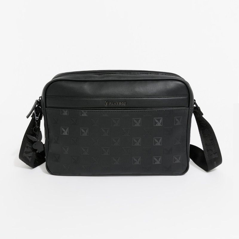 PLAYBOY - 三层斜背包 Meaningful系列 - 黑色 - 侧背包/斜挎包 - 其他材质 黑色