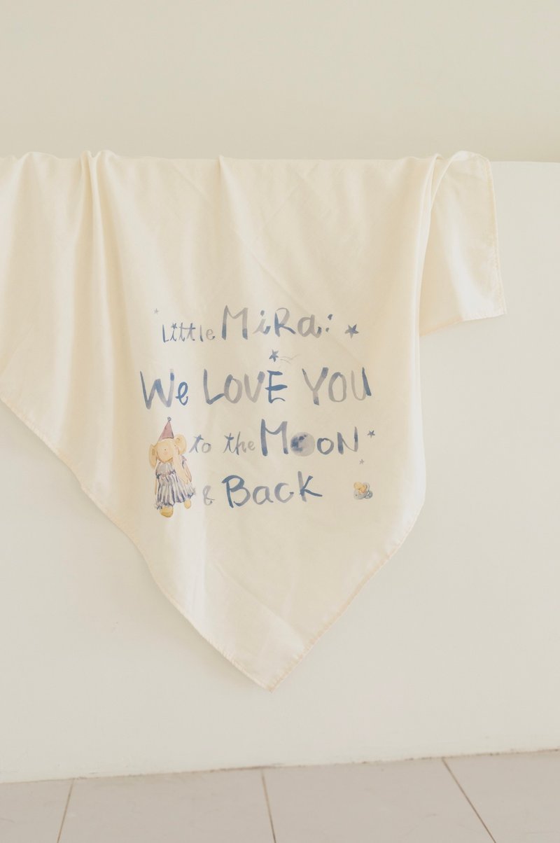 半定制有机棉宝宝包巾礼物组 - 满月礼盒 - 棉．麻 