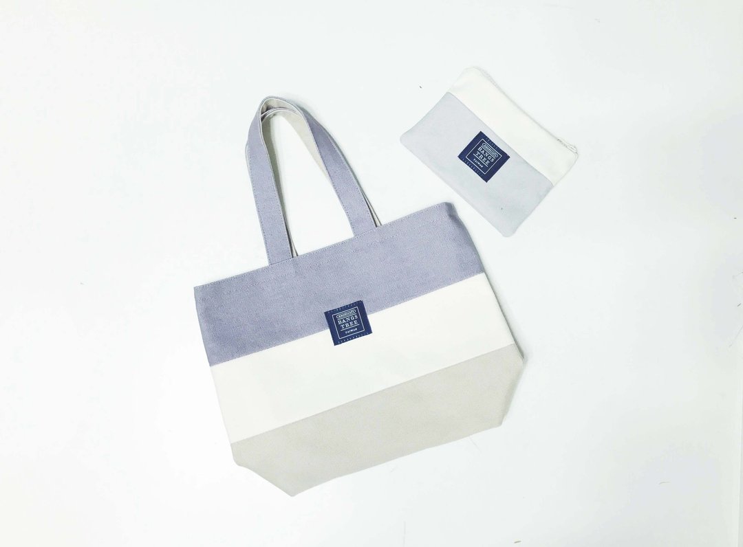 Goody Bag - 小托特包＋零钱包 组合优惠 (可选其他配色) - 手提包/手提袋 - 棉 紫色