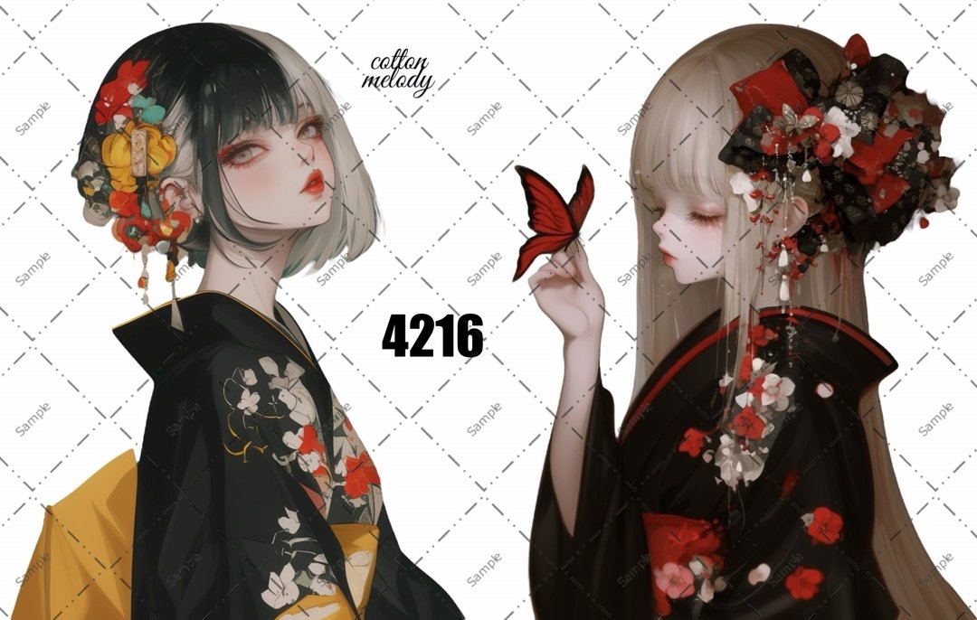 original sticker no.4216 人物贴纸 原创贴纸 原创人物贴纸 装饰贴纸 cotton melody - 贴纸 - 纸 