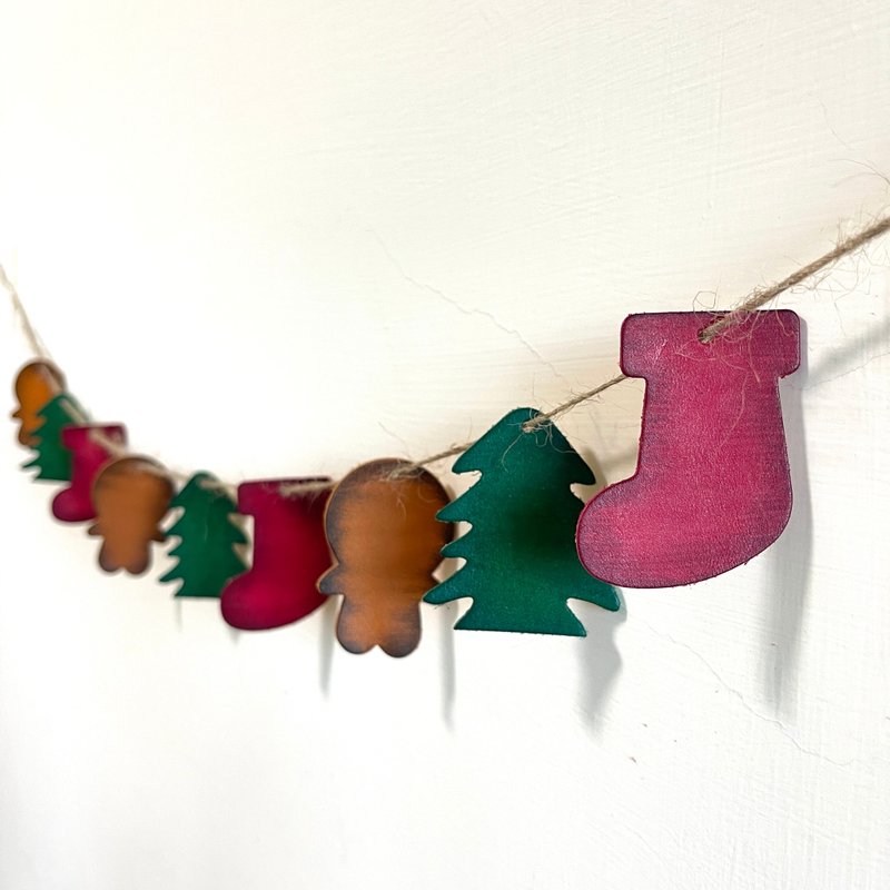 【DIY皮革手作】圣诞节材料包 趣味造形皮片 定制化礼物 - 皮件 - 真皮 