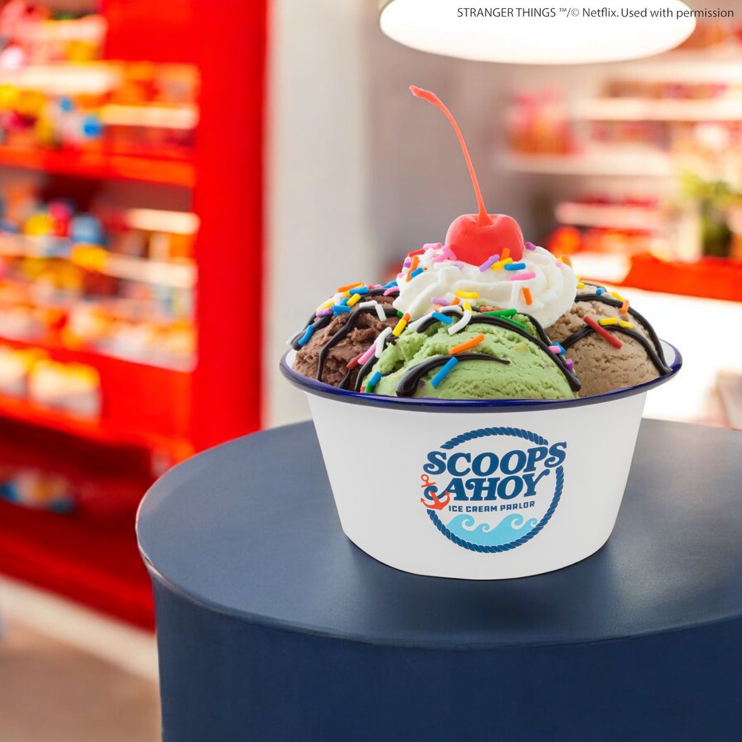 怪奇物语 - Scoops Ahoy 水手帽冰淇淋碗 - 碗 - 塑料 蓝色