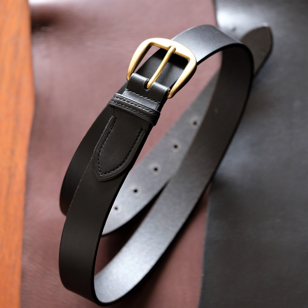 MILDY HANDS - Belt - 皮带 - 30mm ( 意大利 Rocky 植鞣牛革 ) - 皮带/腰带 - 真皮 黑色