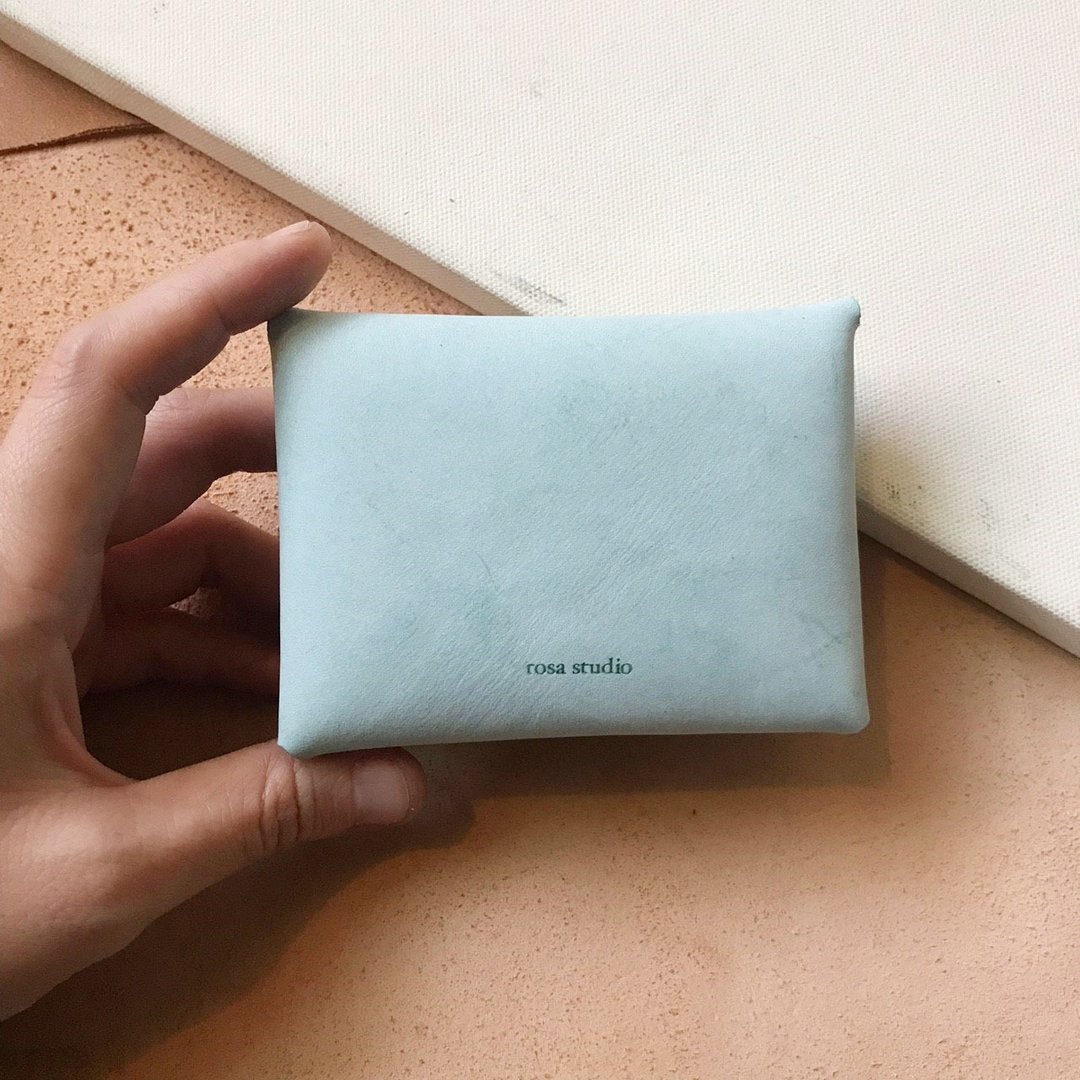 信封名片夹_极简版_腊感薄荷绿 - 名片夹/名片盒 - 真皮 绿色