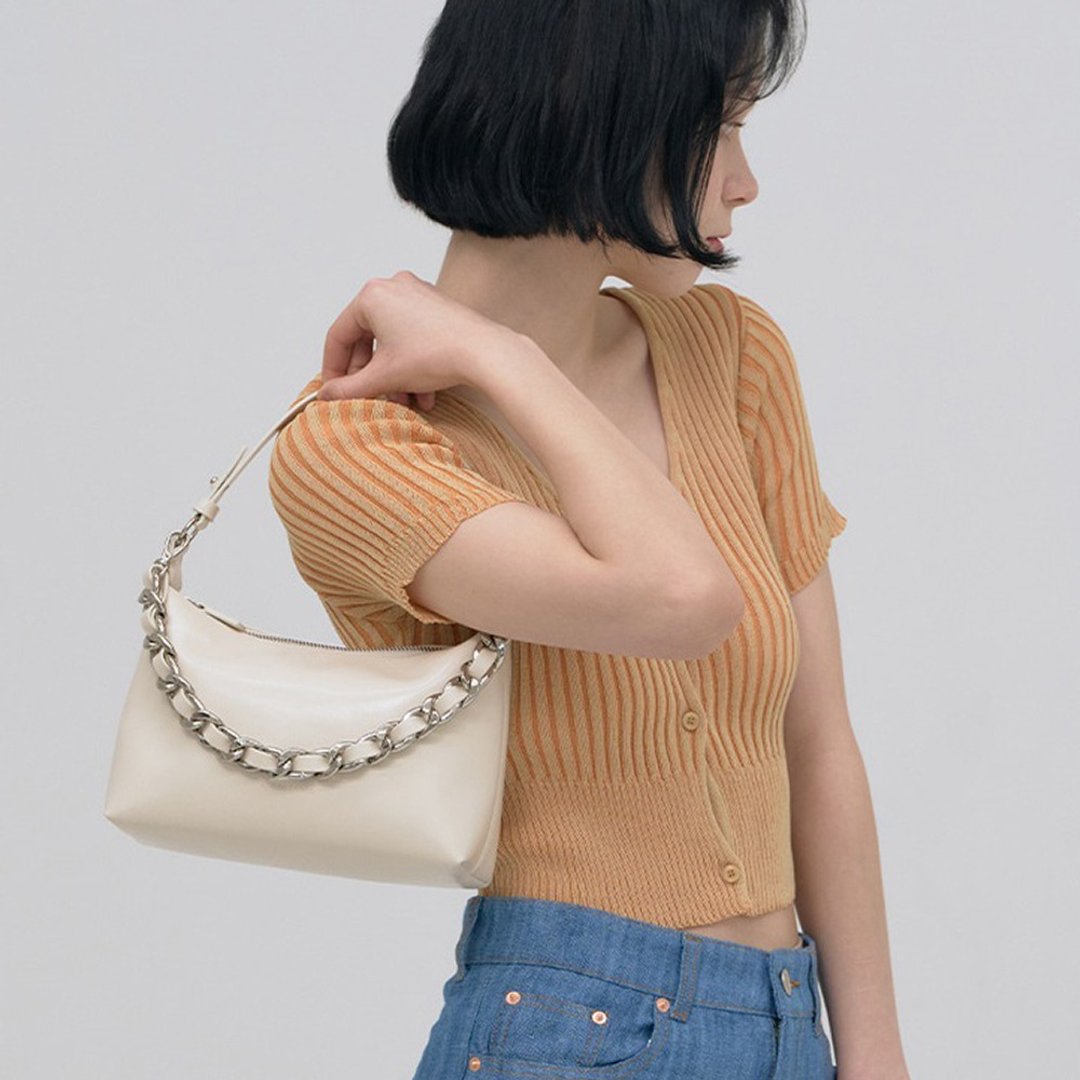 Bag to Basics 韩国制 鏈條迷你包包 Chain Mini Shoulder BAG - 侧背包/斜挎包 - 环保材料 