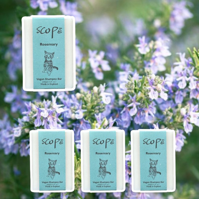 迷迭香洗发皂裸装4入-英国原装【诗可贝SCOPē】圣诞节 - 洗发用品 - 浓缩/萃取物 