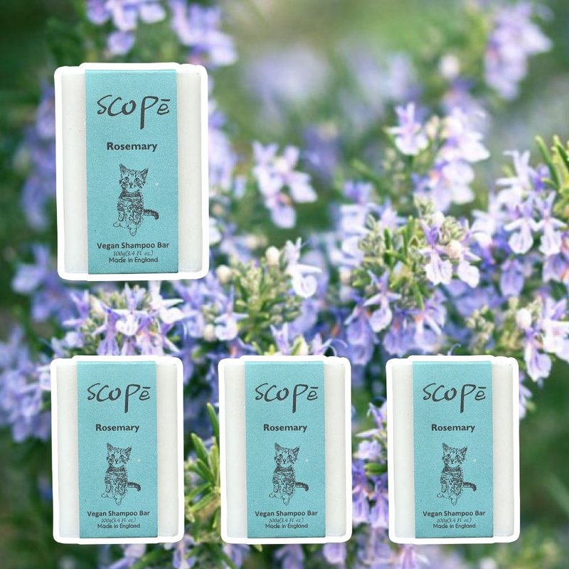 迷迭香洗发皂裸装 4 入 - 英国原装【诗可贝 SCOPē】送礼 情侣 生日 - 洗发用品 - 浓缩/萃取物 
