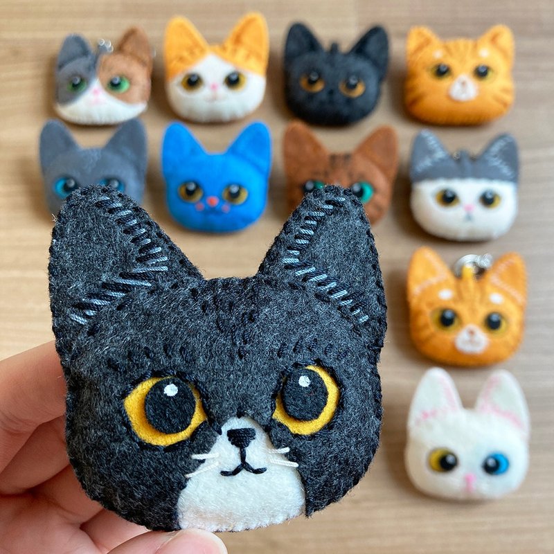 y星球_10款猫猫别针/钥匙圈 - 徽章/别针 - 其他人造纤维 多色