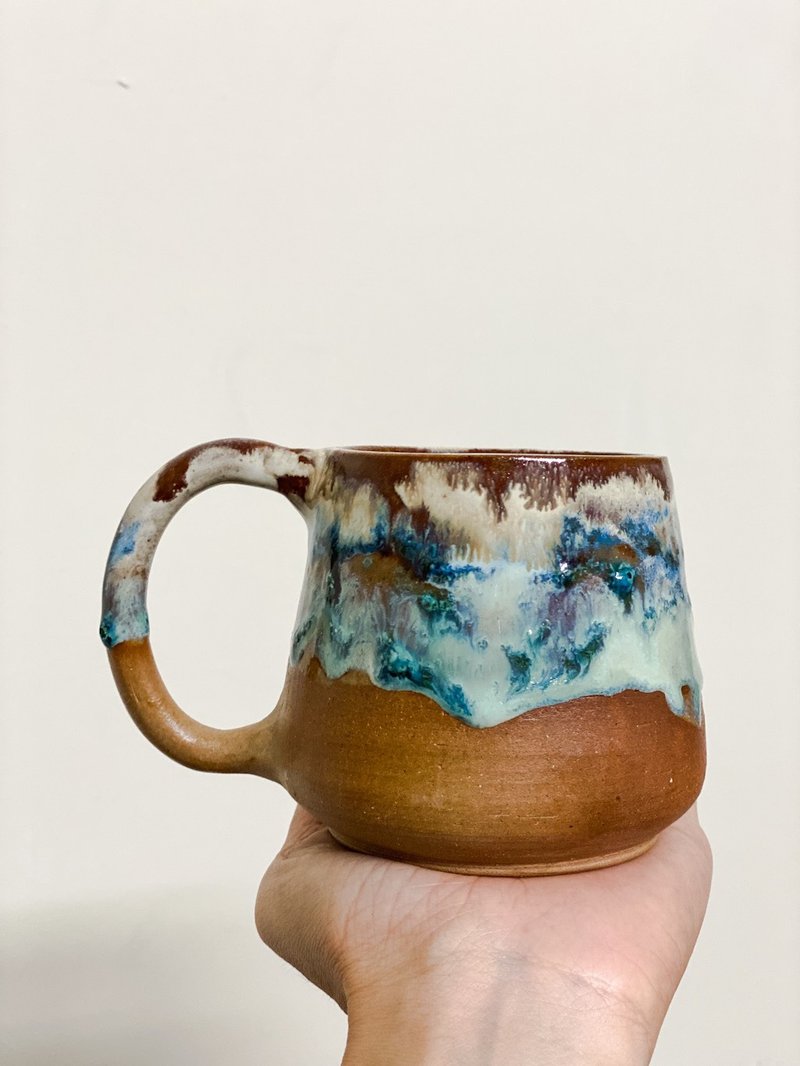 半甜半釉马克杯 - 咖啡杯/马克杯 - 陶 