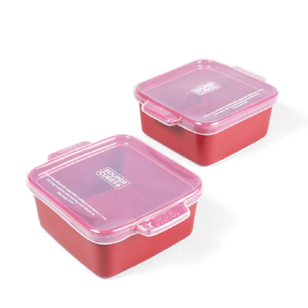 快速出货-【Souper Cubes】陶瓷烤盅2入组-酒红色 - 锅具/烤盘 - 瓷 红色