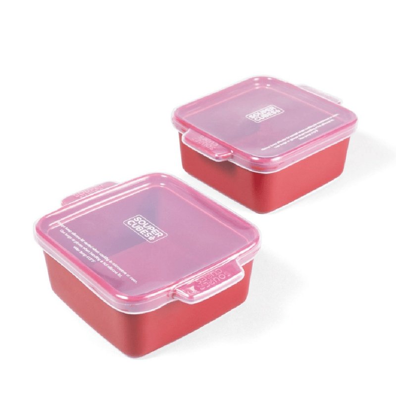 快速出货-【Souper Cubes】陶瓷烤盅2入组-酒红色 - 锅具/烤盘 - 瓷 红色