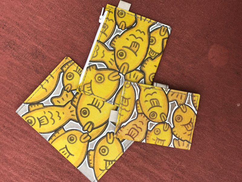 鲷鱼烧 | 水洗牛皮纸。手绘。卡片套 - 证件套/卡套 - 纸 