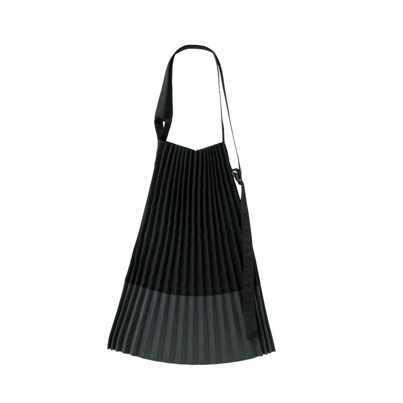 Errorism * (反光物料) 拼色压褶两用购物袋 - 侧背包/斜挎包 - 防水材质 黑色