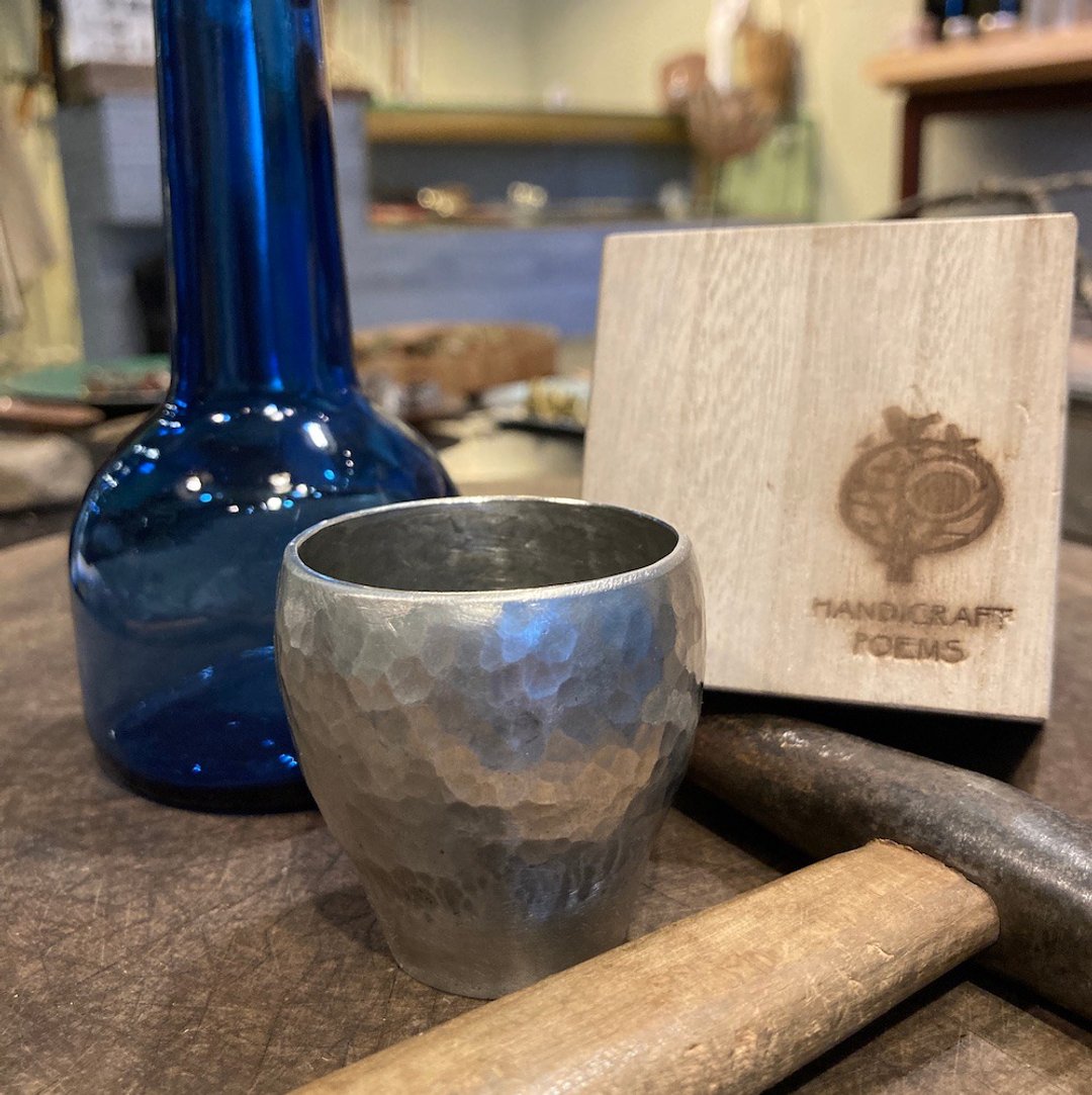 纯锡酒杯/清酒杯/烧酌杯/杯形酒杯,青冶金工手作锻打纯锡杯 - 酒杯/酒器 - 其他金属 