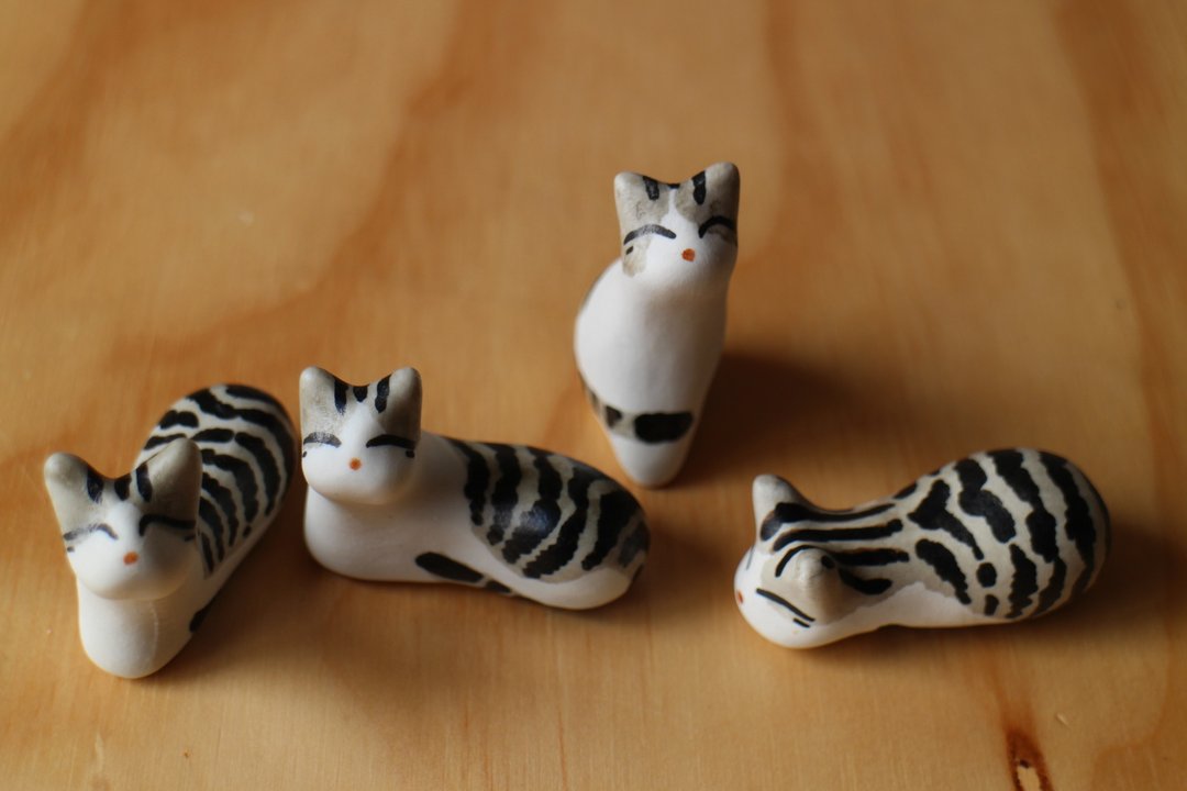 灰虎斑猫小猫石(猫型研究室) - 摆饰 - 瓷 