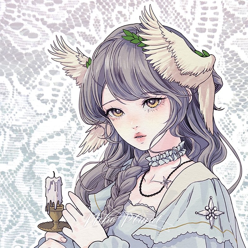 伊芙琳 - 贴纸 - 纸 白色