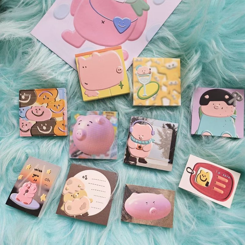 【coloryeah】 迷你 古早 鬼马风 小鼻嘎 便签手帐 - 笔记本/手帐 - 其他材质 多色