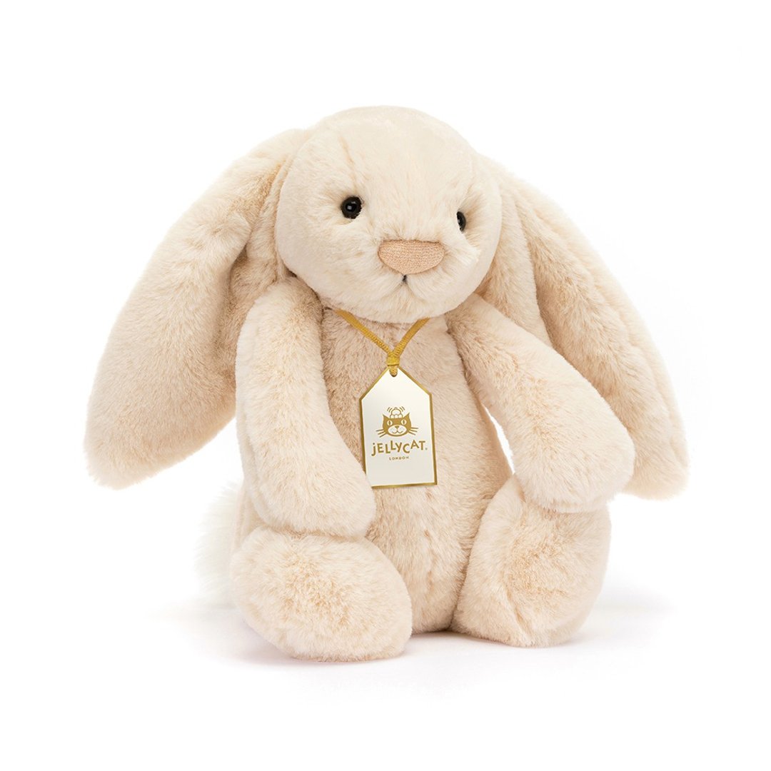 Bashful Luxe Bunny奢华致臻安抚兔Willow香槟玫瑰31cm - 玩偶/公仔 - 聚酯纤维 白色