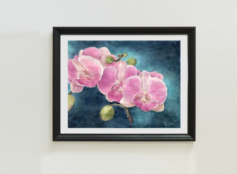 优雅兰花－花卉绽放挂画/植物/送礼/客厅挂画/花/复制画/居家装饰 - 海报/装饰画/版画 - 纸 