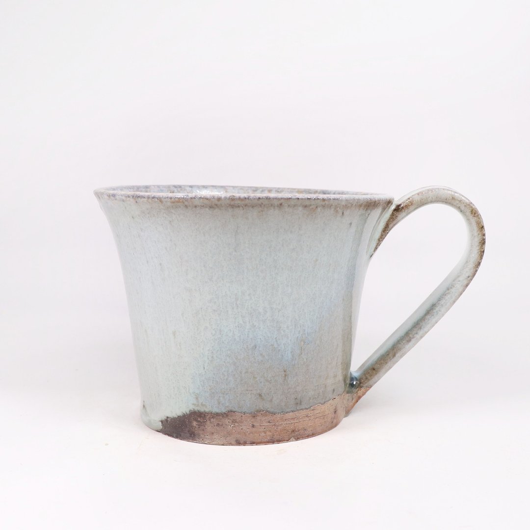 明芽窑 l 柴烧汝釉铜红落灰咖啡杯 - 茶具/茶杯 - 陶 蓝色