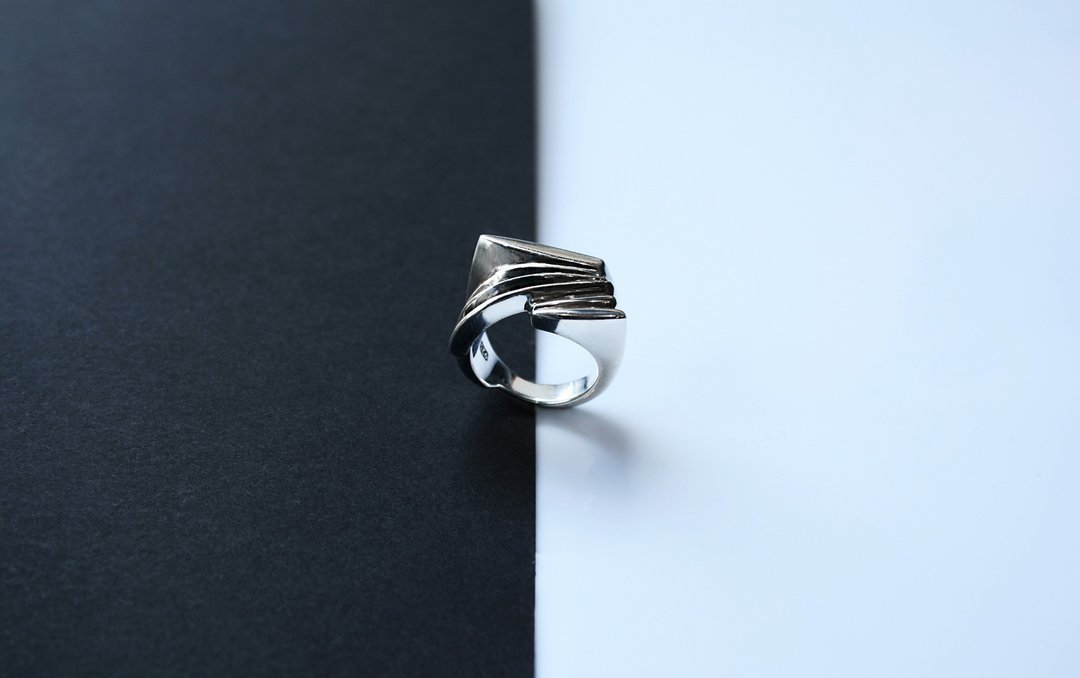 925银 解构主义设计戒指【Frankness Jewellery】 原创 - 戒指 - 银 银色