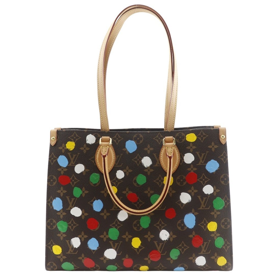 【日本直送】路易威登 LOUIS VUITTON LV×YK ONTHEGO MM 手提包 草间弥生 圆点 M46379 Monogram Vernis 咖啡色【二手】 - 手提包/手提袋 - 真皮 咖啡色