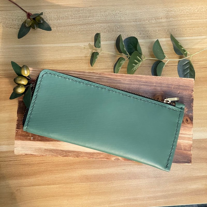 8卡长夹 - L型拉链式 钱包 皮夹 植鞣牛皮  YKK拉链 - 皮夹/钱包 - 真皮 