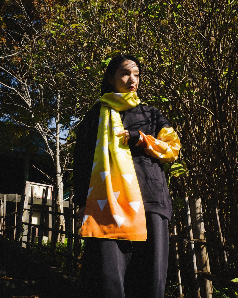 我妻善逸 围巾 鬼灭之刃联名商品 - 围巾/披肩 - 棉．麻 黄色