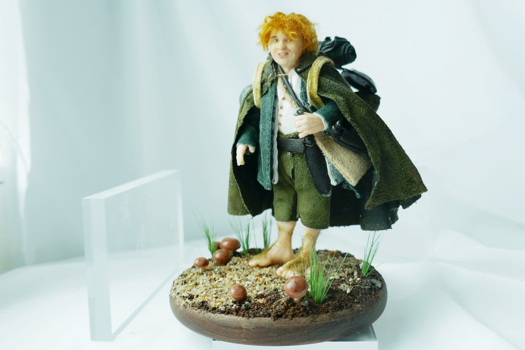 1:12 miniature polymer clay character doll | Sam Gamgee | Lord of the Ring - 其他 - 粘土 绿色