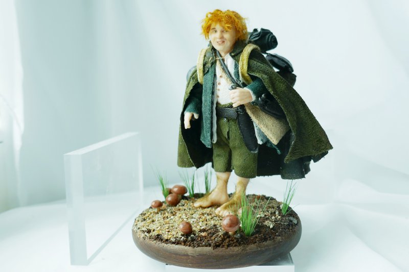 1:12 miniature polymer clay character doll | Sam Gamgee | Lord of the Ring - 其他 - 粘土 绿色