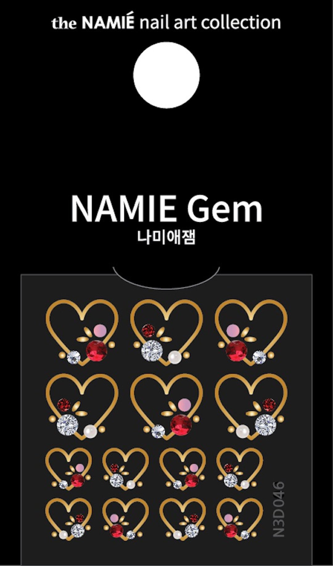 【专业用】NAMIE Gem 美甲装饰艺术贴纸 3D 046-051 - 指甲油/指甲贴 - 纸 金色