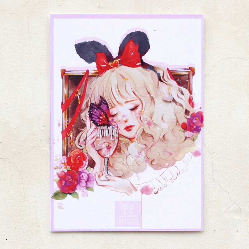 Alice Hobbey 双面水彩插画明信片 Postcard - 卡片/明信片 - 纸 多色