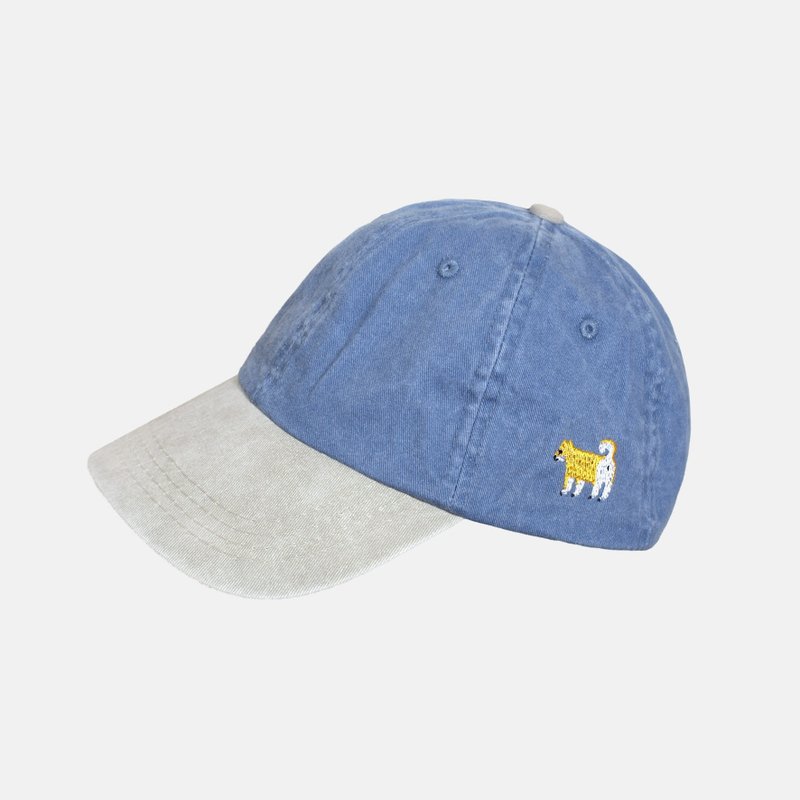 柴柴最心爱的分享－撞色鸭舌帽 浅色帽檐 - 帽子 - 其他材质 蓝色