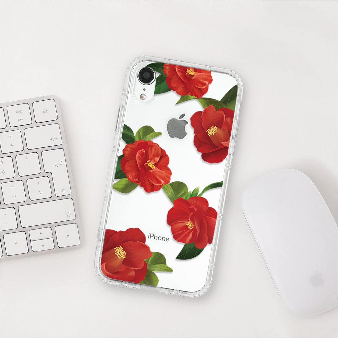 iPhone 17/16 手机壳∣优雅山茶花 MagSafe 磁吸手机壳 - 手机壳/手机套 - 塑料 多色