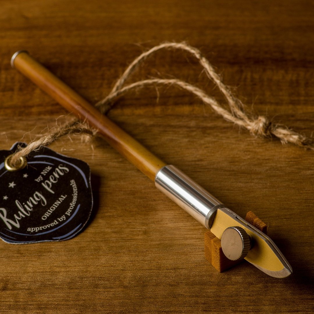 Hand made ruling pen for expressive  calligraphy/Hard series - 蘸水笔 - 其他金属 金色